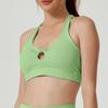 Conjunto de Dos Piezas para Mujer para Fitness y Yoga, Sujetador Deportivo Europeo y Americano Transfronterizo que Muestra el Ombligo Sin Marcas Vergonzosas, Pantalones de Cintura Alta que Levantan los Glúteos
