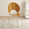 Silla de comedor nórdica para uso doméstico, casual y moderna, silla de comedor de mesa transparente, diseño simple para casas de huéspedes y hoteles, silla concha con respaldo solar
