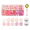 Cuchara para cuentas de cera, juego blanco compartimentado para cera, accesorios para sellos de cera de fuego, cuchara para cera de fuego, juego de montaje automático de velas blancas pequeñas