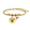 Pulsera europea y americana transfronteriza de acero inoxidable hueso de serpiente pulsera etiqueta temporada de graduación arcoíris regalo de vacaciones grabado pulsera de acero titanio