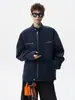 Chaqueta Lavada Retro Americana para Hombre 2026 Nueva Marca de Moda Ins Holgada Cuello Alto Ropa de Trabajo Informal Abrigo Moda Masculina