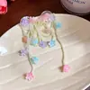Aretes de Borla Flor de Cristal Aguja de Plata, Aretes de Personalidad Nicho Estilo Festivo, Lujo Ligero, Moda de Gama Alta, Aretes Versátiles