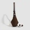 Bolsa Transversal Meia-Lua Minimalista em Camurça  Bolsa de Ombro Hobo Vintage Descontraída com Detalhes de Pompons e Franjas, Alça Ajustável e Estilo de Carregamento sob o Braço Bolsa Casual de Viagem Inspirada na Europa de Luxo Leve para Mulheres