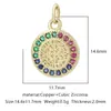 Nuevos Accesorios de Joyería para Mujer Cobre Microincrustación Circonia de Color Pendientes Collar Colgante DIY Accesorios Versátiles