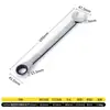 Llave de carraca ajustable, de doble cabeza, bidireccional, liberación rápida, de doble propósito, Torx y de boca abierta, liberación rápida, ahorradora de mano de obra, multifuncional