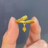 El mismo anillo de cola oscilante de dragón de oro de arena vietnamita Anillo de pareja animal del zodíaco dragón Año del dragón Anillo par Estilo caliente de Douyin
