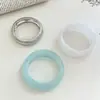 Design Transfronteiriço Europeu e Americano Irregular Brilhante Manchas Resina Pulseira Moda Geométrica Liso Anel Acrílico Pulseira