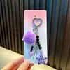 Chaveiro Estrela de Cinco Pontas com Estampa de Leopardo Peludo Pingente Fofo para Bolsa Ornamento Corda para Pendurar no Celular Pequeno Presente Venda por Atacado