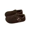 Zapatos planos cómodos de invierno Birkenstock con forro de felpa, nuevo estilo otoño/invierno 2026, slip-on, cálidos, mullidos, de algodón para mujer, adecuados para usar al aire libre