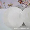 Série de pratos de frutas de porcelana branca estilo minimalista, série de conjuntos de tigelas e pratos de cerâmica para uso em hotel e casa, atacado de cerâmica de porcelana branca impressa