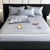 Verão Light Luxury Style Lavável Ice Silk Mat Conjunto de três peças Dobrável Cool Feeling Bed Hat Bed Hat Bed Hat Tapete de ar condicionado