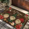 Serie de Árbol de Navidad Más Vendida de Temu Transfronteriza Felpa de Cristal Alfombrillas Decorativas de Piso para Sala de Estar, Entrada, Dormitorio, Resistentes a Manchas, En Stock al por Mayor