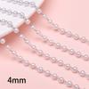 ABS cadeia de pérolas frisado cadeia de casamento artesanal diy acessórios acessórios de cabelo material mão frisada jóias acessórios