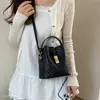 Bolso cruzado tejido simple y elegante con diseño texturizado, modelo nuevo para ir al trabajo, uso diario verano 2026, bolso de hombro tipo cubo para mujer