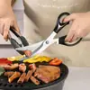 Tesoura Coreana para Churrasco de Aço Inoxidável Tesoura Doméstica Tesoura Especial para Churrasco de Cozinha Conjunto de Pinças para Churrasco