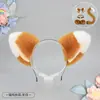 Faixa de Cabelo Lolita de Pelúcia Feita à Mão com Orelhas de Gato Acessórios de Cabelo Kc Headwear de Orelhas de Animal Grampo de Cabelo de Orelha de Raposa