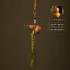 Colgante de calabaza de apertura natural latón cinco monedas de los Cinco Emperadores puerta opuesta calabaza joyería colgante se puede abrir interior cinabrio Sutra del Corazón