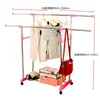 Estante Retráctil de Pie para Balcón Acero Inoxidable Tendedero Doble Barra Barra Sencilla para Ropa Dormitorio Elevable Hogar