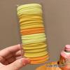 Color Macaron Anillo de Toalla Infantil de Alta Elasticidad Sin Costuras Anillo para el Pelo de Bola de Niñas Cuerda para el Pelo de Niñas Gomas Elásticas para Trenza de Bebé