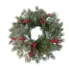 Guirlanda de Plástico Estilo Outono Natalino, Guirlanda Artificial, Decorações de Natal, Cipó de Natal, Pinhas Vermelhas, Transfronteiriço