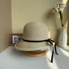 Novo Chapéu de Sol Dobrável Estilo Hepburn 2026 para Mulheres, Chapéu de Pescador com Aba Enrolada, Chapéu de Palha Versátil com Laço para Sol de Verão