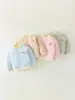 Chaqueta Corta Ligera de Algodón para Niños y Niñas con Forro de Felpa, Abrigo Acolchado de Algodón Bordado de Color Sólido para Invierno para Bebés y Niños