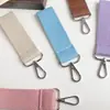 Lanyard tejida de color sólido Morandi para llaves, llavero simple de tela, accesorio para bolso, correa de mano, en stock