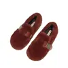 Sapatos Mary Jane Birkenstock Brancos com Pelo para Mulheres, Uso ao Ar Livre, Forrados com Lã, Pelo de Vison Quente, Novo Estilo Outono e Inverno 2026, Mocassins, Sapatos de Algodão