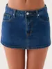 AliExpress Europeo y Americano Transfronterizo Moda de Verano 2025 Casual Top sin Mangas con Cordones Falda de Cintura Baja Traje de Mezclilla