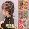 Color de primavera para niños dulce todo-fósforo banda elástica diadema tocado de niña pequeña goma elástica de alta elasticidad duradera no daña el cabello cuerda para el cabello