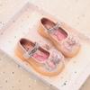 Sapatos de Couro de Desenho Animado Princesa para Crianças 2025 Moda Verão Super Macios Estilo Western Meninas Moda Bico Redondo Sapatos de Solado Macio