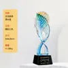 Novo Troféu de Cristal de Vidro com Animal, Troféu Comemorativo de Prêmio de Funcionário Destaque, Troféu de Aniversário de Alto Padrão e Atmosférico