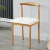 Silla de Comedor Nórdica Modelo Nuevo 2025 Juego de Mesa y Sillas de Comedor para Uso en el Hogar, Silla con Respaldo, Taburete de Estudio, Silla de Madera Sintética, Silla de Arte en Hierro Tipo Cuerno