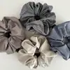Goma para el pelo a rayas de tela retro simple coreana Elegante Alta elasticidad Cola de caballo Lazo grande para el pelo Accesorio para el cabello
