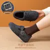 Zapatos Birkenstock Peludos de Suela Gruesa para Aumentar la Altura para Mujer 2025 Nuevos Zapatos de Algodón Deslizables Retro Populares para Exteriores para Mujer