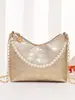 Bolso Tejido Estilo Coreano Estilo Occidental 2025 Verano Nuevo Bolso Cubo Retro Bolso de Hombro Versátil Bolso de Mujer