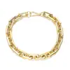 Joyería de Estilo Transfronterizo Hip-Hop Geométrico Tridimensional Hebilla Única Cadena Cuadrada Oro Plata Dulce Fresco Grueso Collar Venta al por Mayor