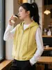 Chaleco Casual con Capucha Versátil Nuevo para Mujer Primavera y Otoño en Tallas Pequeñas, Top Chaleco Holgado y Juvenil