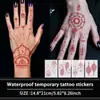 Os Adesivos Populares de Tatuagem de Henna Vermelha da Temu São Duradouros, à Prova d'Água, Estilo Tribal Tradicional e São Adequados para Pintura Corporal Feminina e Eventos de Casamento