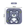 Tampa de ralo de urso de desenho animado, almofada anti-odor, tampa de silicone de camada dupla anti-bloqueio e anti-insetos para ralo de banheiro para evitar retorno de odor