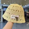 Sombrero de Paja de Verano con Protección Solar Estilo Coreano para Niñas, Elegante Sombrero de Pescador con Lazo, Sombrero de Playa Transpirable con Protección Solar para Niñas