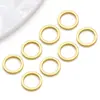Cobre Banhado a Ouro 18K Anel Fechado Plano de Cor Forte que Mantém a Cor Laço Único Acessórios para Joias Artesanais DIY Acessórios para Brincos Colares