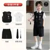 Novo Conjunto de Colete Infantil Estilo Chinês com Estampas de Estilo Nacional, Traje Tang, Hanfu para Meninos, Adequado para Atividades de Aula, Recepções, Recitação e Trajes de Performance