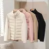 La Ropa de Yoga es Adelgazante, No Voluminosa, Ligera y Elegante, Ropa de Algodón Empalmado para Mujer, Forro Interior Ajustado, Cuello Alto, Chaquetas Deportivas de Otoño e Invierno