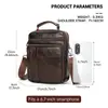 Bolso de hombro para hombre de negocios casual transfronterizo, bolso cruzado de piel de vaca de capa superior