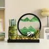 Enfeite porta-lápis de panda com bambu, nova decoração de mesa estilo chinês, artesanato criativo de armazenamento de escritório