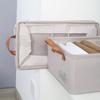 Cesta de Almacenamiento Plegable de Terciopelo Lavable con Estructura de Acero, Apilable, Adecuada para Dropshipping