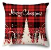 Funda de almohada navideña Transfronteriza Amazon Decoración del hogar Estilo europeo Lino sintético Funda de cojín para sofá Funda de almohada para vacaciones de Navidad