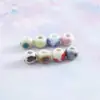 Accesorios de Joyería Jingdezhen Cuentas Cerámicas Grandes de 6 mm con Agujero Grande Esmaltadas Agujero Recto Kit de Materiales para Manualidades de Cuentas Pulseras