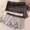 Ropa interior de verano de algodón puro para hombre, transpirable, absorbente del sudor, antibacteriana, bóxers sencillos de color sólido para adolescentes